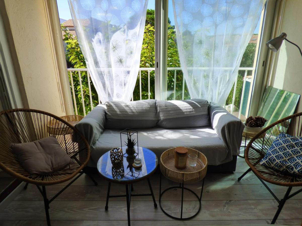 Charmant T2, Cabine, Parking, Les Balcons De La Mediterranee, Narbonne Plage Esterno foto
